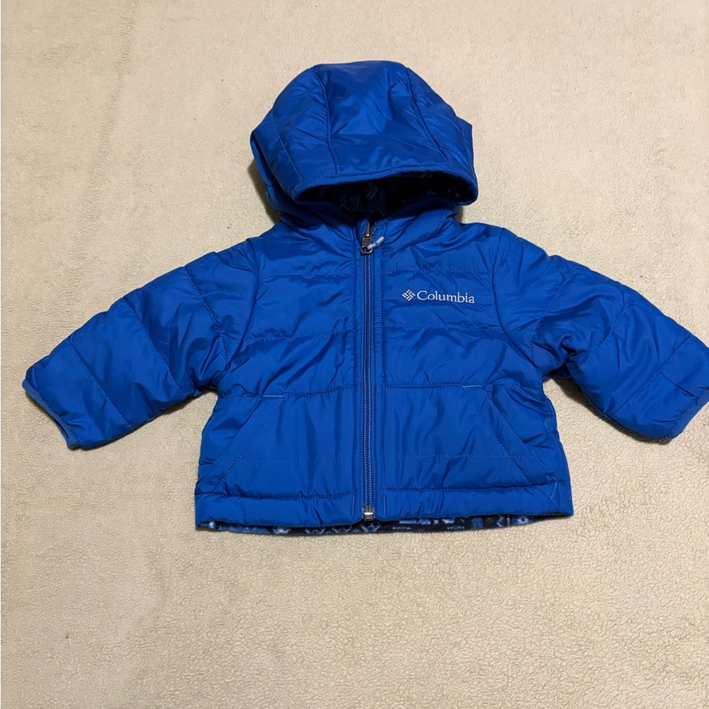 Columbia Kids' Reversible Jacket with Bright Blue Hood